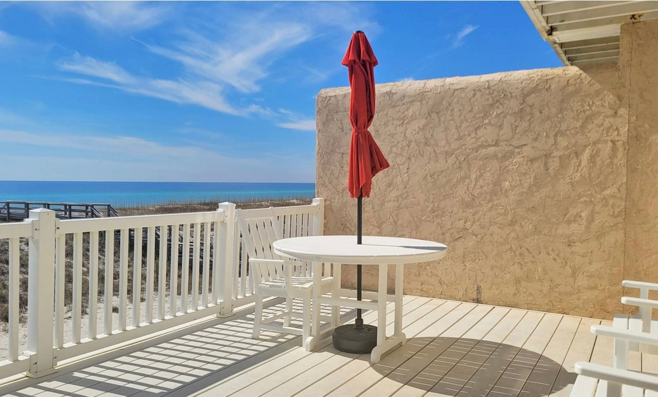 Deck with ocean view